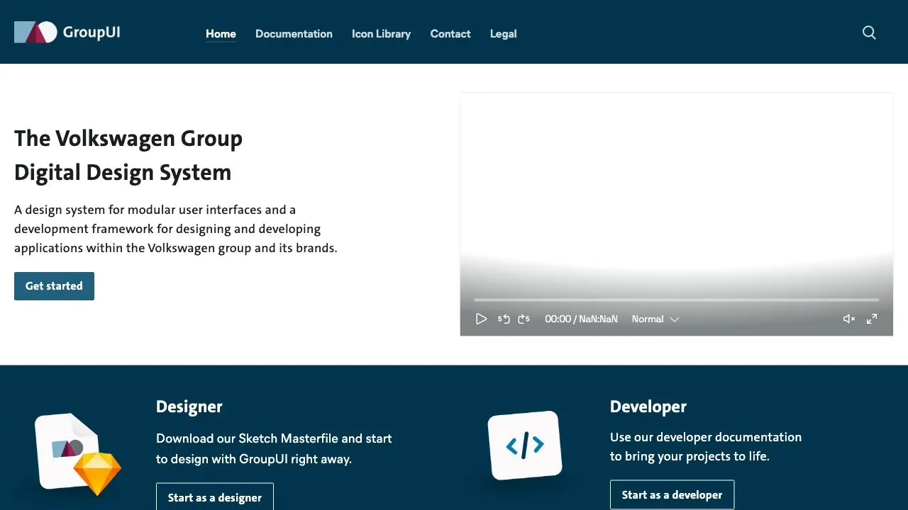 Front page screenshot of GroupUI
