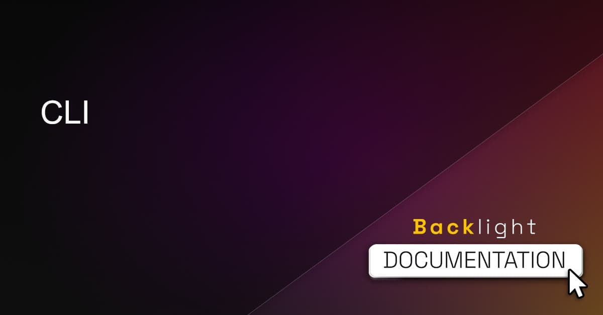 CLI Backlight dev Documentation cli-backlight-dev-documentation