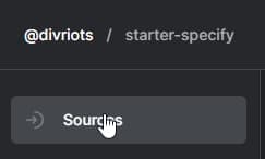 Specify Sources Screenshot