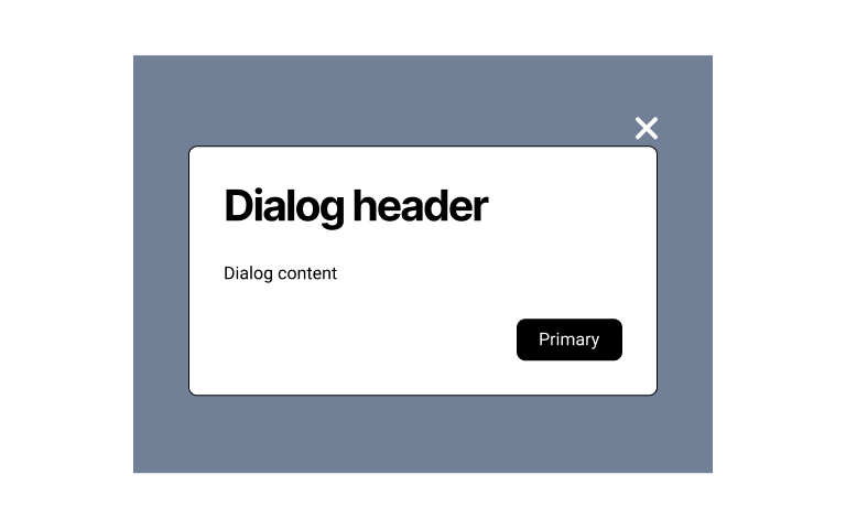 Dialog box component