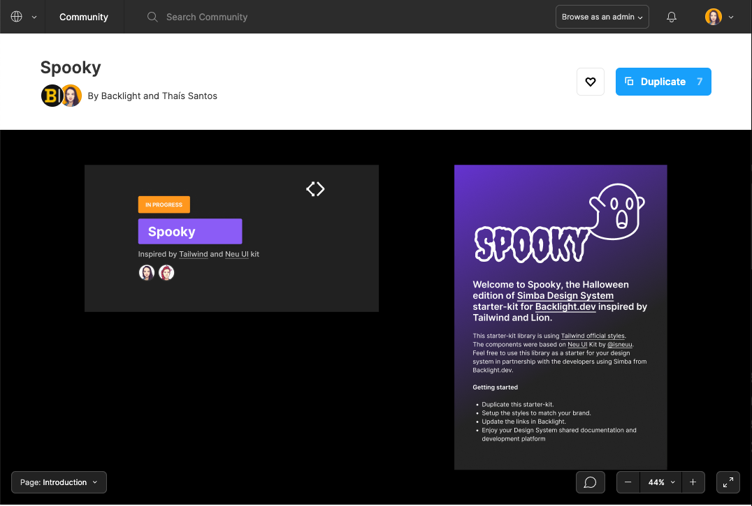 Screenshot of Spooky Figma Library