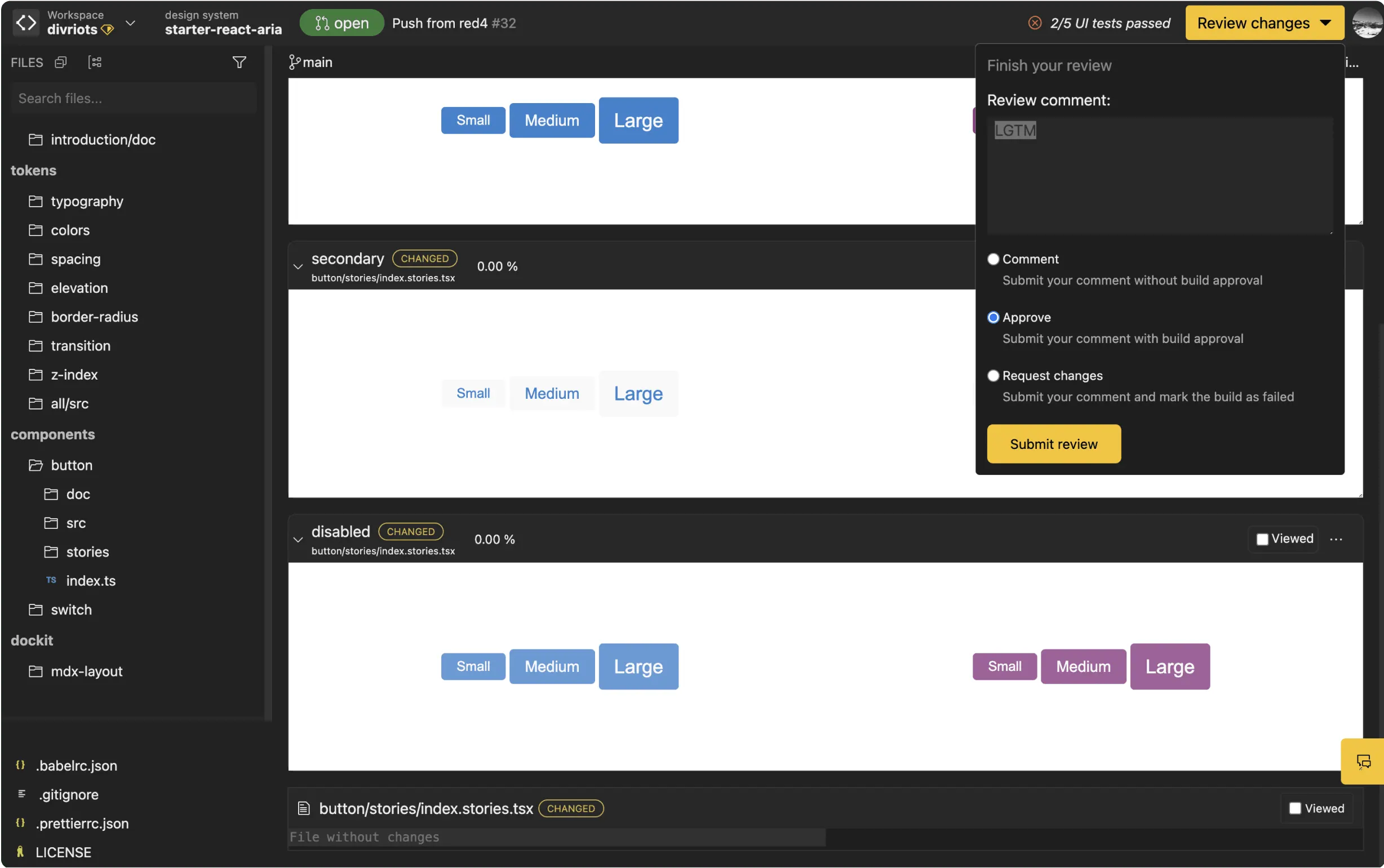 Screenshot of Backlight showing last commit code and current code side by side