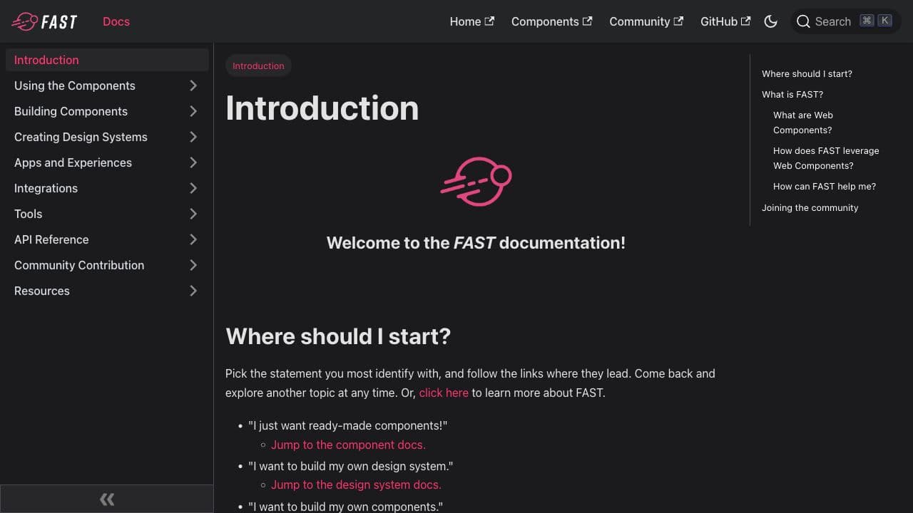 Screenshot of @microsoft/fast-foundation