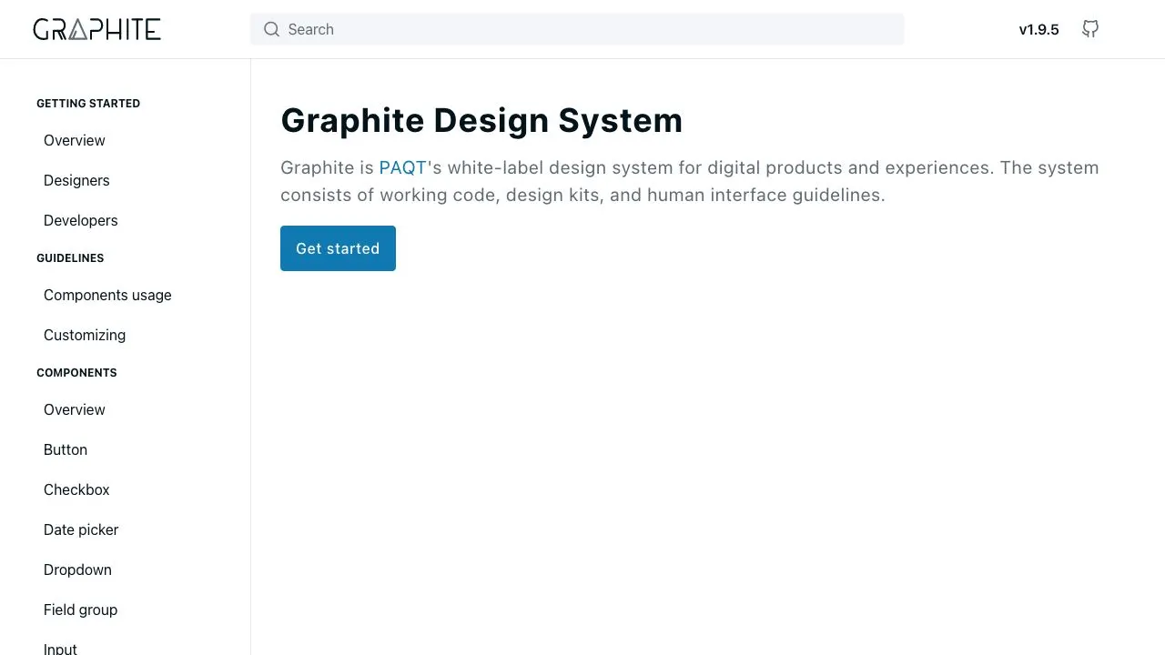 Front page screenshot of Graphite