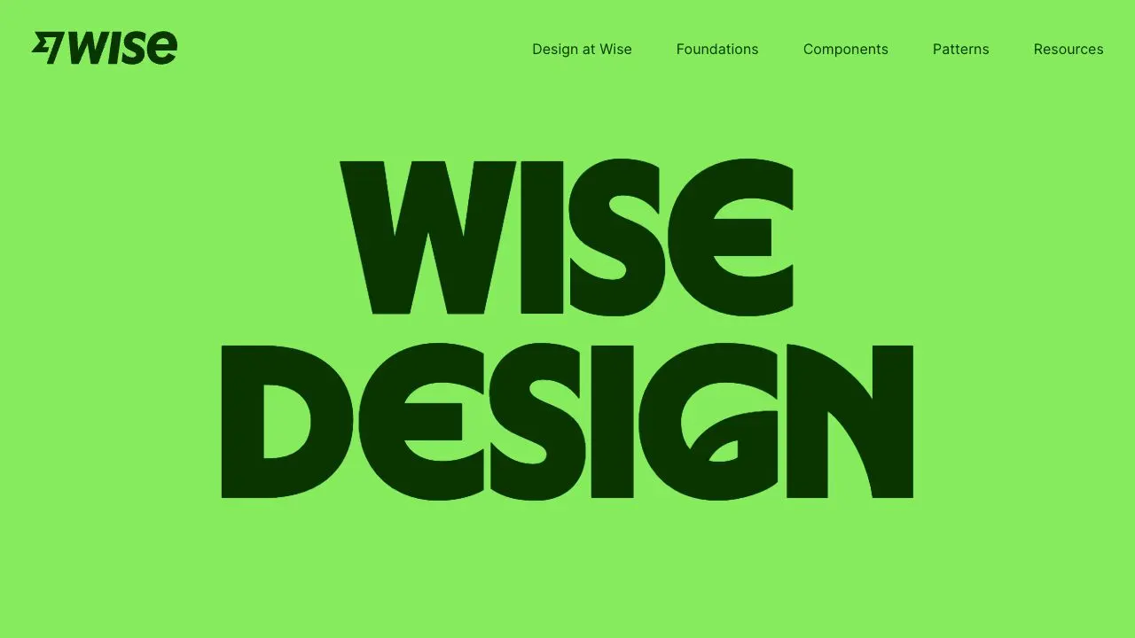 Front page screenshot of Wise Design