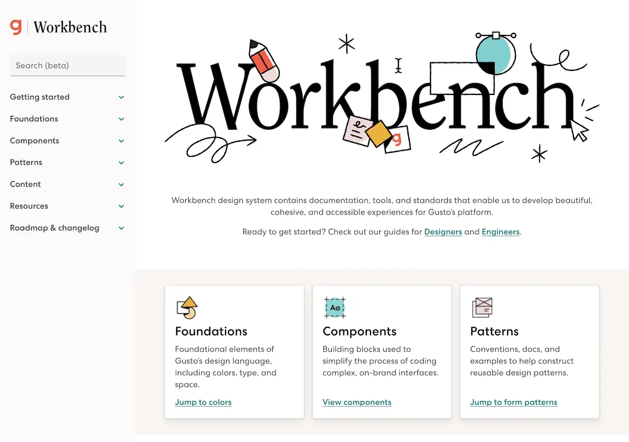 Front page screenshot of Workbench