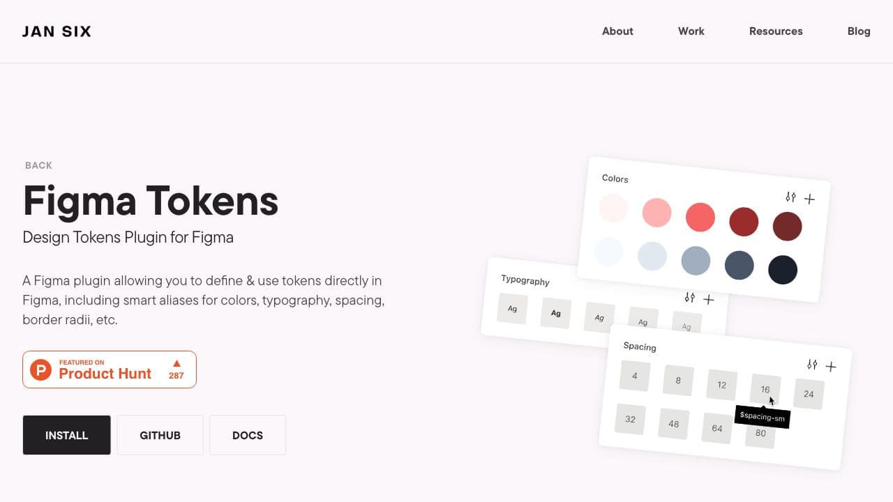 Screenshot of Figma Tokens