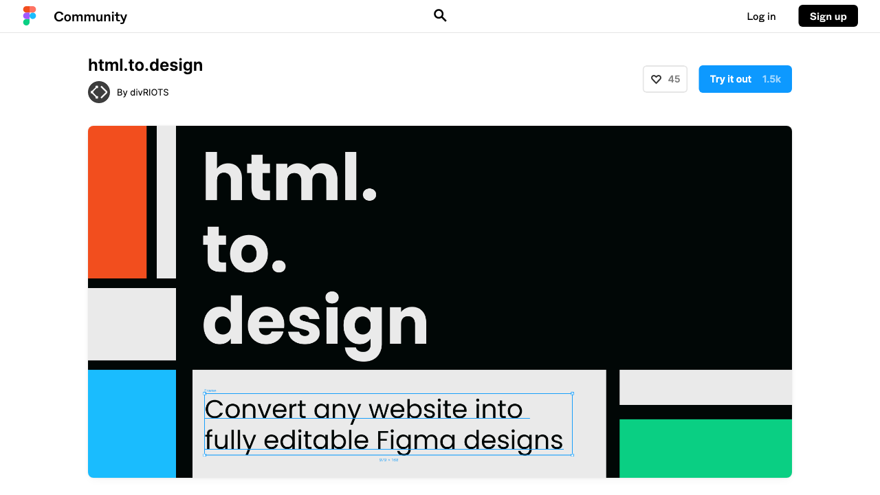 Screenshot of html.to.design